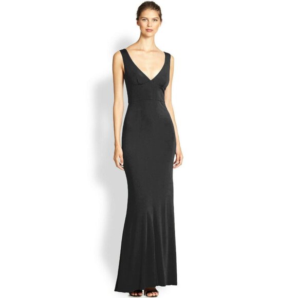 ABS Allen Schwartz Dresses & Skirts - 2/$30 ABS Allen Schwartz Jersey Deep V Low Back Evening Gown Black XS #8948